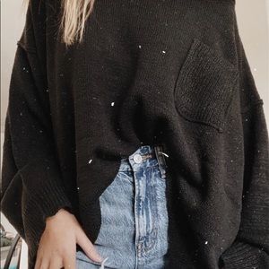 Boxy black sweater
